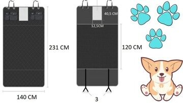 Automati kangas XL/XXL Wobell must 50 cm x 138 cm hind ja info | Reisimise tarvikud | kaup24.ee