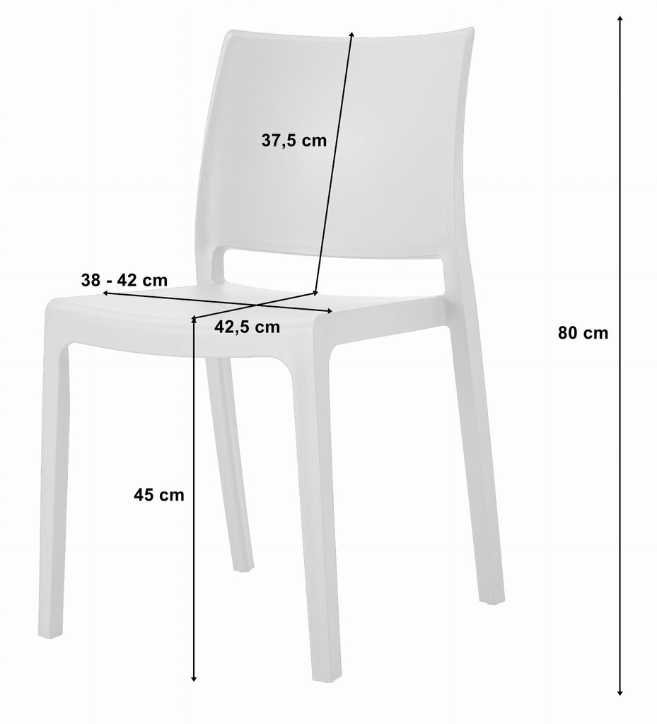 Tool Klemi, 2 tk, must hind ja info | Söögitoolid, baaritoolid | kaup24.ee