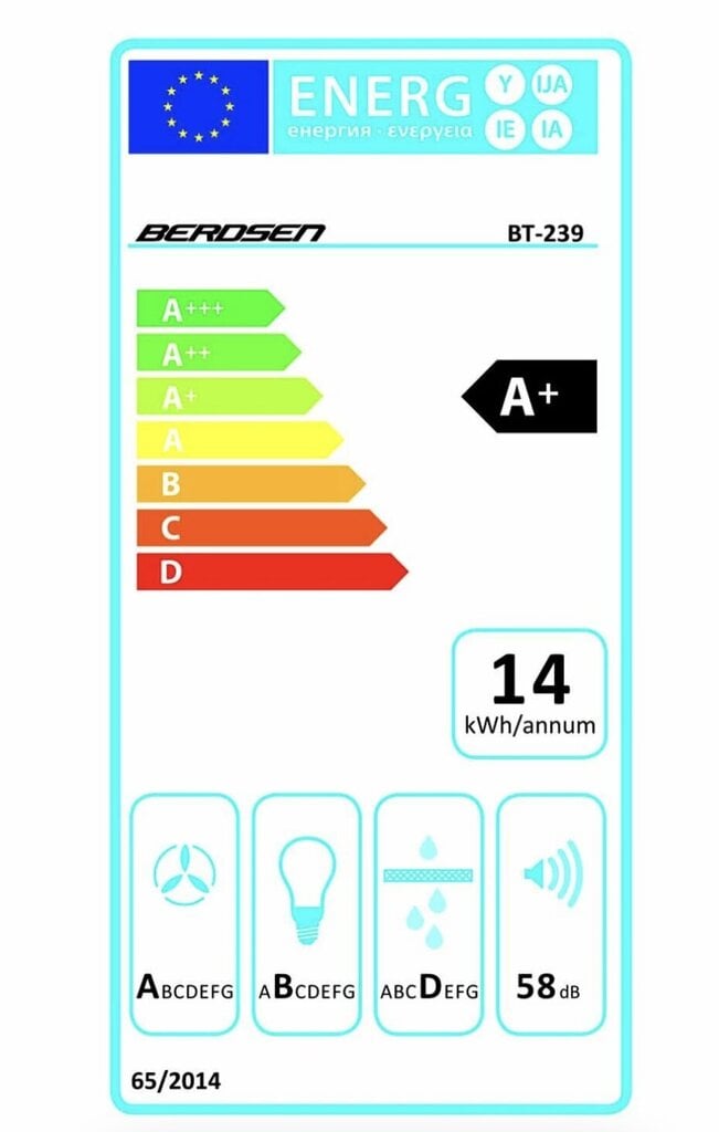 Köögikubu 52 cm must Berdsen BT-239 цена и информация | Õhupuhastid | kaup24.ee