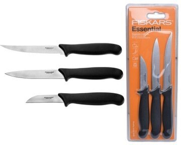 Nugade komplekt karbis Fiskars Essential 2 tk hind ja info | Noad ja tarvikud | kaup24.ee