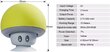 Sudroid Mushroom Mini juhtmeta Bluetooth-kõlar mikrofoniga, kollane hind ja info | Kõlarid | kaup24.ee