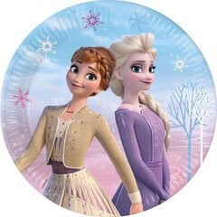 Pabertaldrikud "Frozen 2: Wind Spirit", 23 cm, 8 tk hind ja info | Ühekordsed nõud | kaup24.ee