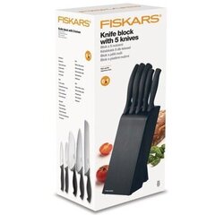 Набор ножей в блоке Fiskars Control, 5 шт. цена и информация | Ножи и аксессуары для них | kaup24.ee