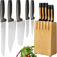 Набор ножей в блоке Fiskars Functional Form, 5 шт. цена и информация | Ножи и аксессуары для них | kaup24.ee