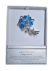 Equilibrium брошь 209675 незабудка синий, с кристаллами, металл цена и информация | Броши | kaup24.ee