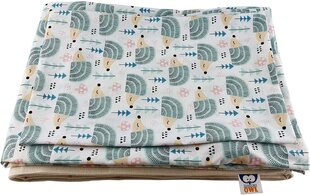 Детское утяжеленное одеяло Sensory Owl - Сон и беспокойство - Сенсорное успокоение - Натуральный цвет - 100% хлопок с наволочкой и мешком для хранения - 100x150 см - 4 кг - Ежик цена и информация | Одеяла | kaup24.ee