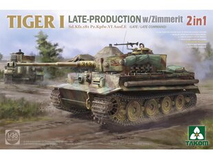 Takom - Tiger I Late Production w/zimmerit Sd.Kfz. 181 Pz.Kpfw. VI Ausf. E (Late/Late Command), 1/35, 2199 цена и информация | Конструкторы и кубики | kaup24.ee