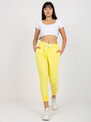 базовые спортивные штаны светло-желтого цвета с эластичным поясом цена и информация | Спортивная одежда для женщин | kaup24.ee