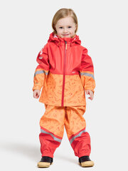 Didriksons laste kummikomplekt WATERMAN DOODLE 8, oranž-korallpunane цена и информация | Непромокаемая одежда для детей | kaup24.ee