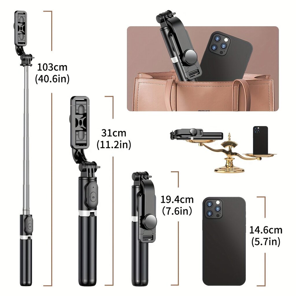 Smurfi nutitelefon koos selfipulgaga. hind ja info | Selfie sticks | kaup24.ee