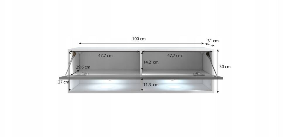 TV-alus Bratex, 100x30x31 cm, pruun hind ja info | Elutoa väikesed kapid | kaup24.ee