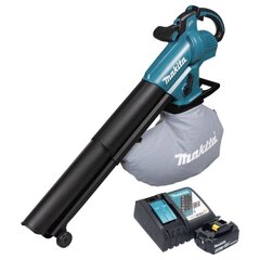 Akulehepuhur ja tolmuimeja, Makita DUB 187 RM, 18 V, koos aku ja laadijaga цена и информация | Пылесосы для сбора листьев, измельчители веток, очистители тротуарной плитки | kaup24.ee