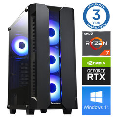 Intop Ryzen 7 5700X 32GB 250SSD M.2 NVME RTX3050 6GB WIN11 hind ja info | Lauaarvutid | kaup24.ee