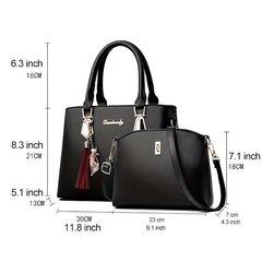 Набор из двух женских сумок из искусственной кожи, черный цена и информация | Женские сумки | kaup24.ee