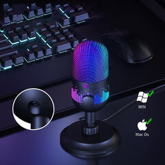 USB микрофон Ezy AK-1I RGB 48khz/16bit цена и информация | Микрофоны | kaup24.ee