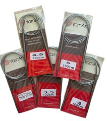 Стальные спицы YarnArt, 100 см, 5 мм цена и информация | Принадлежности для вязания | kaup24.ee