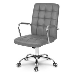 Кресло офисное кожаное, серое цена и информация | Офисные кресла | kaup24.ee