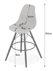 комплект из 2 стульев Leobert Lamal, серый/коричневый цена и информация | Стулья для кухни и столовой | kaup24.ee
