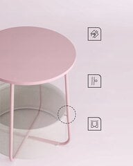 Кофейный столик Leobert LET223R61, розовый/белый цена и информация | Журнальные столики | kaup24.ee