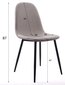 Komplektis 4 Leobert Dart tooli, hall/must hind ja info | Söögitoolid, baaritoolid | kaup24.ee