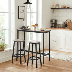 2 tooli Leobert LBC032B02, must/pruun komplekt hind ja info | Söögilaua toolid, köögitoolid | kaup24.ee