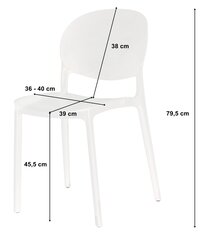 3 tooli Leobert Rawa komplekt, valge hind ja info | Söögilaua toolid, köögitoolid | kaup24.ee