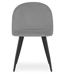 Komplektis 4 tooli Leobert Bello, hall/must hind ja info | Söögilaua toolid, köögitoolid | kaup24.ee