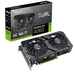 Asus Dual GeForce RTX 4060 EVO OC Edition (DUAL-RTX4060-O8G-EVO) hind ja info | Videokaardid (GPU) | kaup24.ee