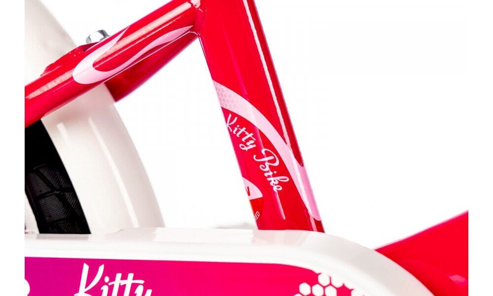Laste jalgratas Kitty Karbon 18" 9498, valge/roosa hind ja info | Jalgrattad | kaup24.ee