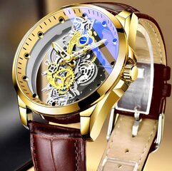 Водонепроницаемые полые наручные мужские часы Unraion цена и информация | Мужские часы | kaup24.ee