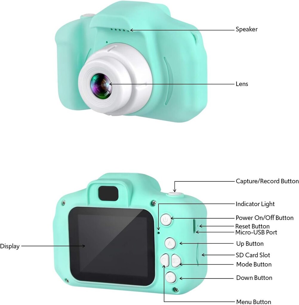 Dartwood 1080p digikaamera lastele цена и информация | Fotoaparaadid | kaup24.ee