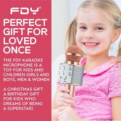 Bluetooth Karaoke mikrofon lastele ja täiskasvanutele FDY hind ja info | Mikrofonid | kaup24.ee