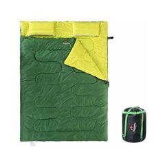 Спальный мешок двуспальный с подушками, съемный, Naturehike Double 3в1, зеленый цена и информация | Cпальный мешок | kaup24.ee