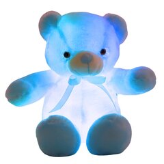 Плюшевый медвежонок с LED, 30 см, синий цена и информация | Мягкие игрушки | kaup24.ee