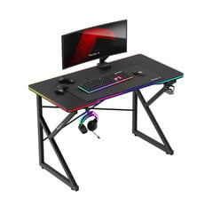 Игровой стол Huzaro Hero 1.7 RGB, черный цена и информация | Детские письменные столы | kaup24.ee