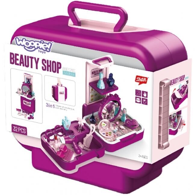 Laste tualettlaud-kosmeetik kohver 2in1 Woopie цена и информация | Tüdrukute mänguasjad | kaup24.ee