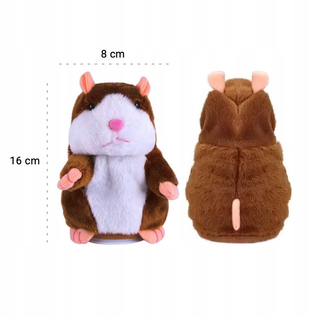 Interaktiivne mänguasi Rääkiv hamster, 17 x 7,5 cm цена и информация | Imikute mänguasjad | kaup24.ee