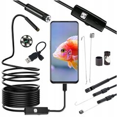 Кабель USB-C 5M LED USB-C ANDROID INSPECTION CAMERA 3 в 1 цена и информация | Аксессуары для телефонов | kaup24.ee