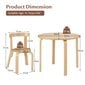 Laste puidust laud ja 4 tooli Costway цена и информация | Laste lauad ja toolid | kaup24.ee