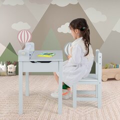 Детский стол со стулом для декоративно-прикладного искусства Costway цена и информация | Детские столы и стулья | kaup24.ee