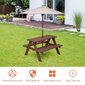 Lasteaia pikniku laudpink päikesevarjuga Costway hind ja info | Laste õuemööbel | kaup24.ee