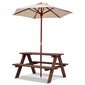 Lasteaia pikniku laudpink päikesevarjuga Costway hind ja info | Laste õuemööbel | kaup24.ee