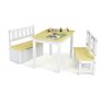Laste 4-osaline laua ja tooli komplekt Costway цена и информация | Laste lauad ja toolid | kaup24.ee