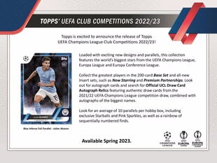 Jalgpallikaardikomplekt Topps UEFA 2022/2023, 8 tk hind ja info | Hobikaardid | kaup24.ee