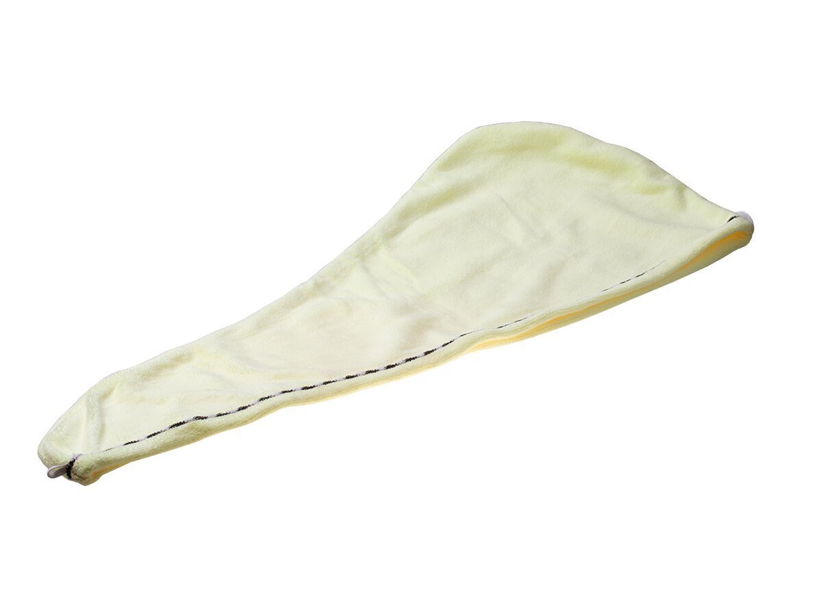 Super -absorbent juuste rätiku turban, mis on valmistatud mikrokiust helekollasest цена и информация | Rätikud, saunalinad | kaup24.ee