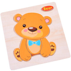 Деревянный пазл Sweet Bear, 8 д. цена и информация | Пазлы | kaup24.ee
