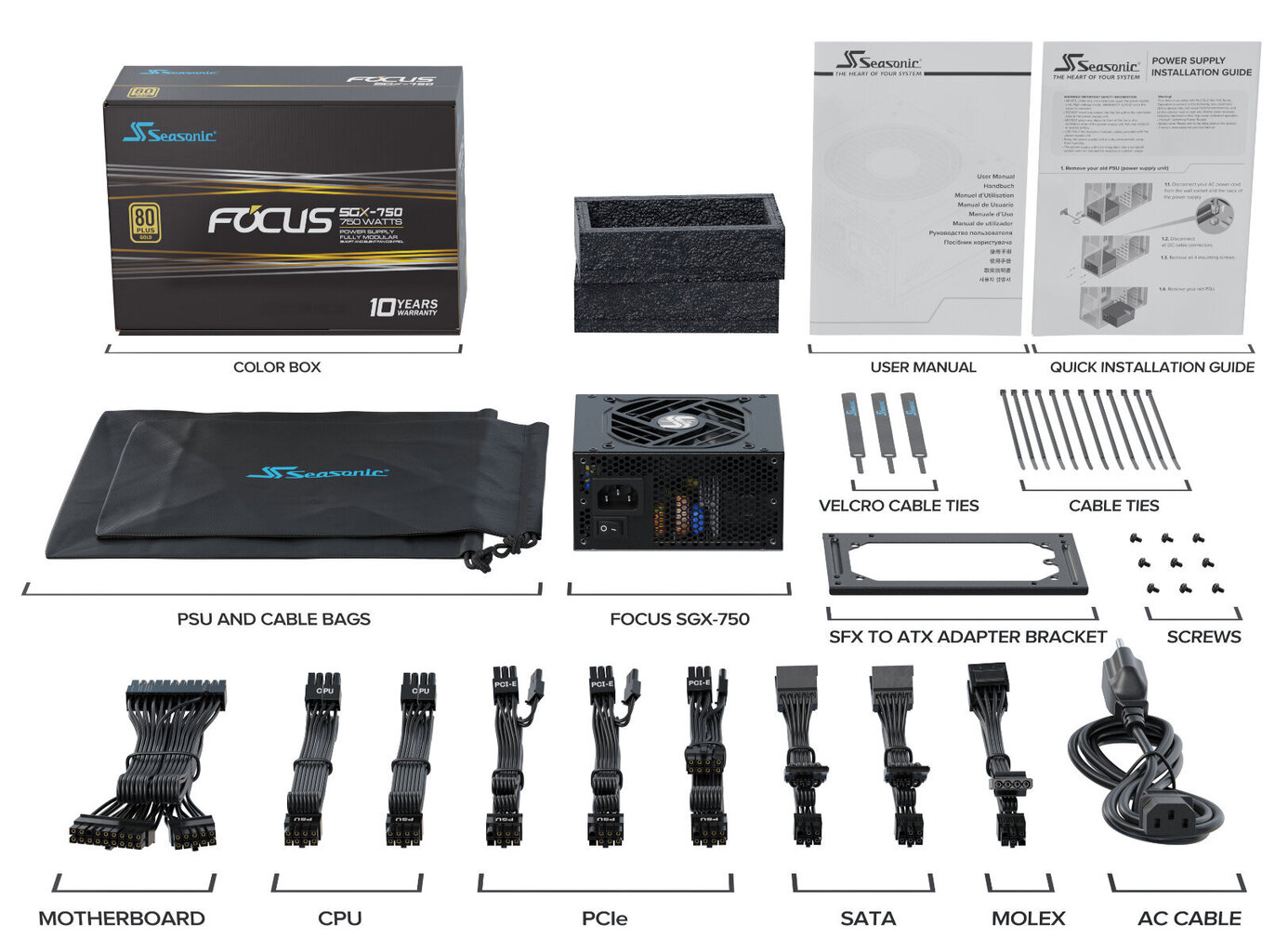 Seasonic Focus SGX-750 (FOCUS-SGX-750) hind ja info | Toiteplokid (PSU) | kaup24.ee