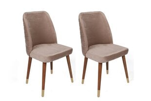 Комплект из 4 стульев Asir, бежевый/коричневый/золотой цена и информация | Стулья для кухни и столовой | kaup24.ee