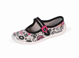Тапочки для девочек Nazo, белые цена и информация | Детская спортивная обувь | kaup24.ee