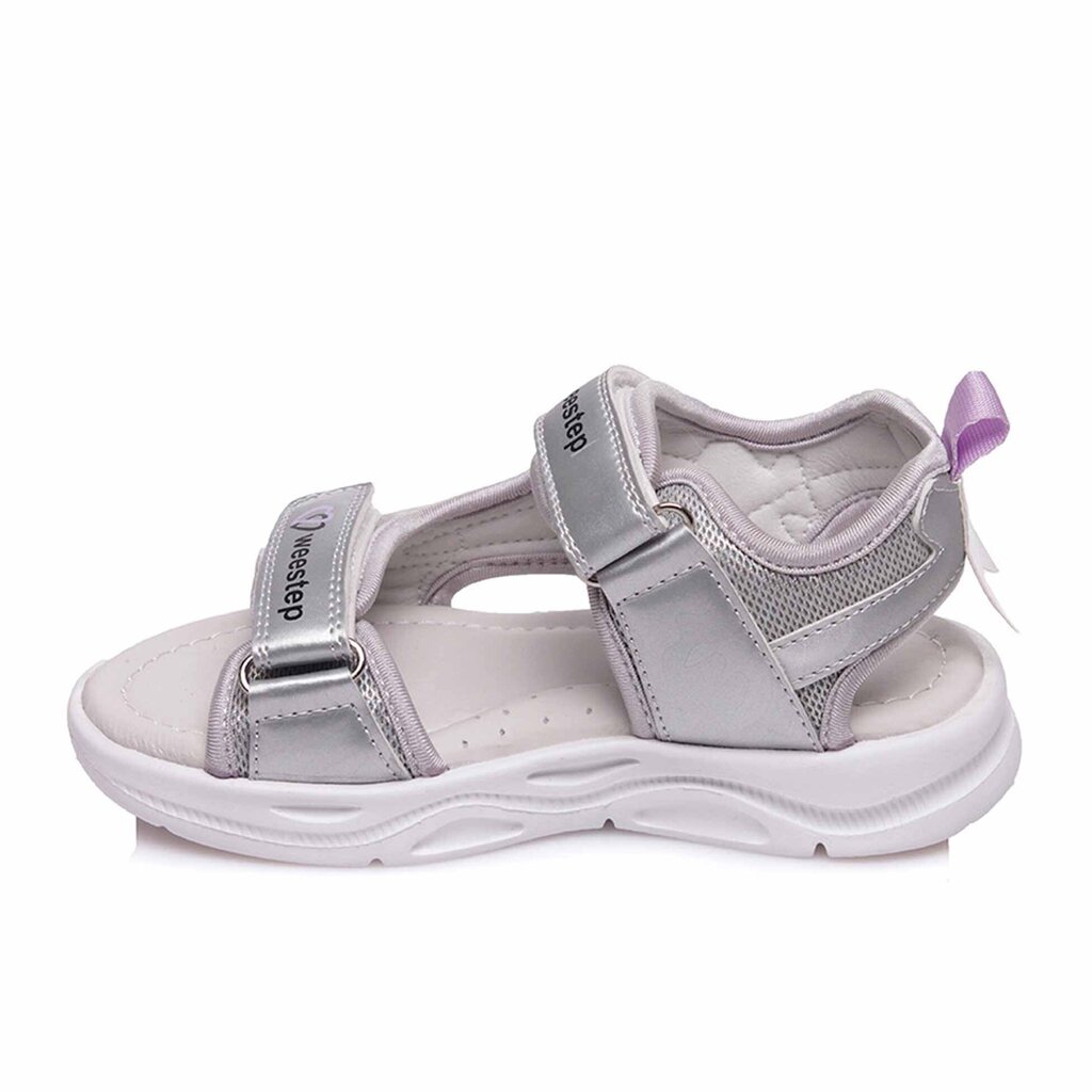 Tüdrukute sandaalid Weestep, hall цена и информация | Laste sandaalid | kaup24.ee